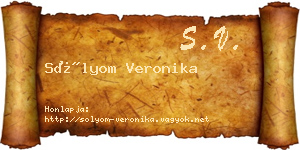 Sólyom Veronika névjegykártya