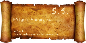 Sólyom Veronika névjegykártya